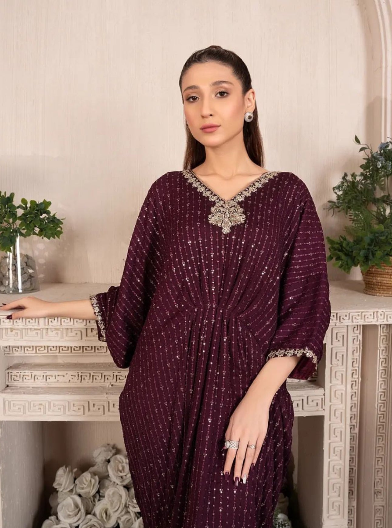 Kaftan Maroon designer